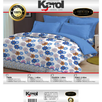 Juego de sabana - Floreado azul