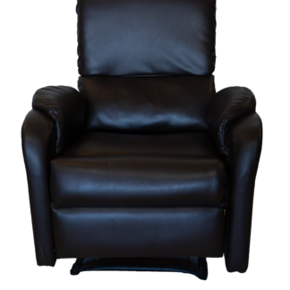 Sillón reclinable de cuero negro