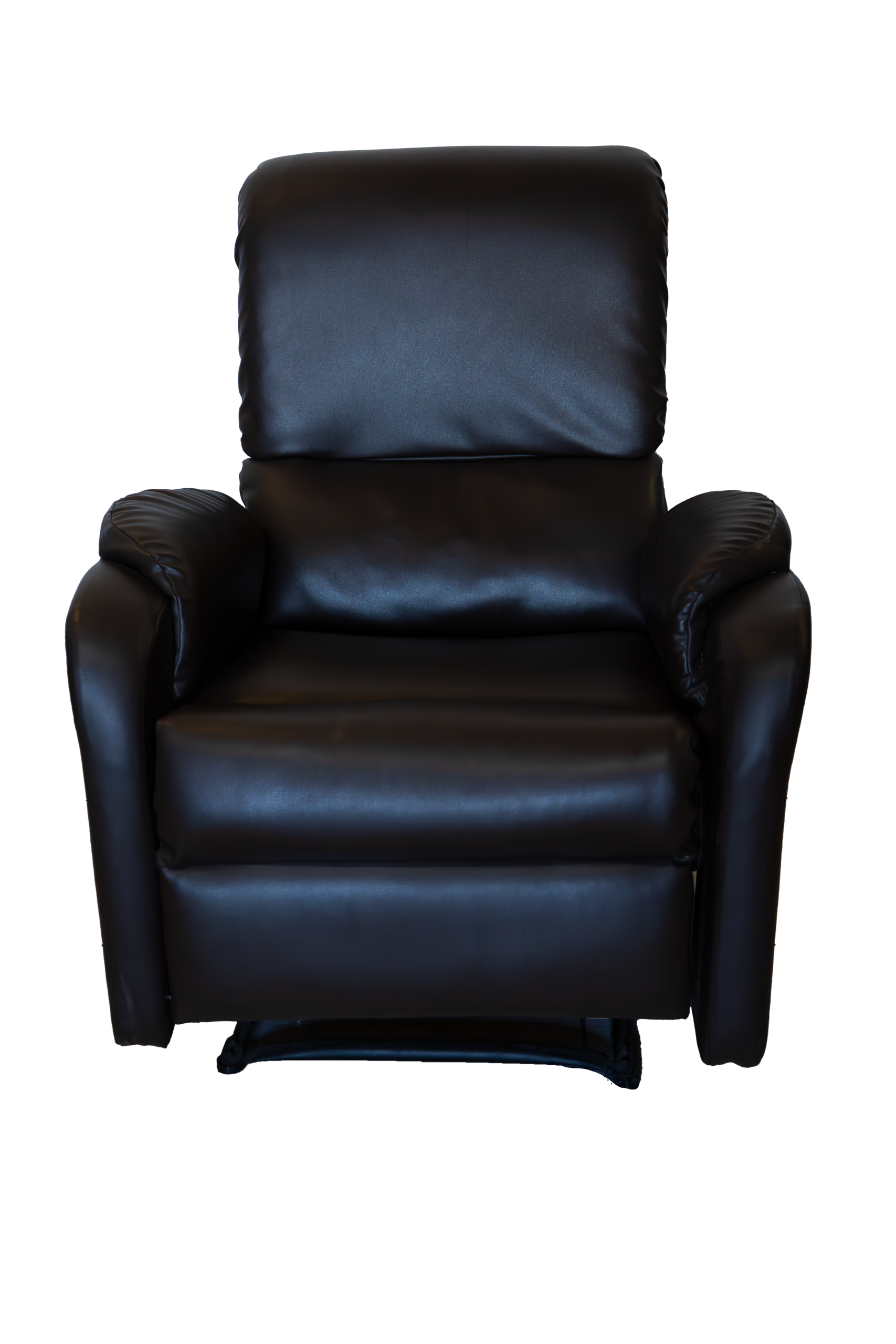 Sillón reclinable de cuero negro