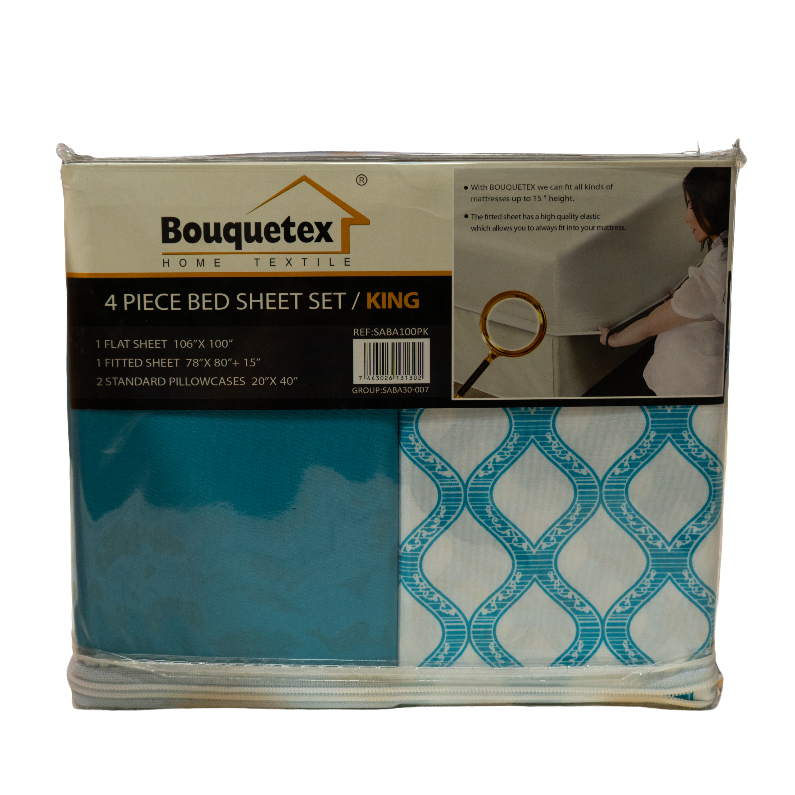 Set de sábanas color celeste - Tamaño KING